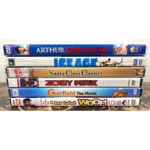 Kids DVD Lot of 6 Sealed Ice Age Garfield Arthur Christmas Santa Claus Movies